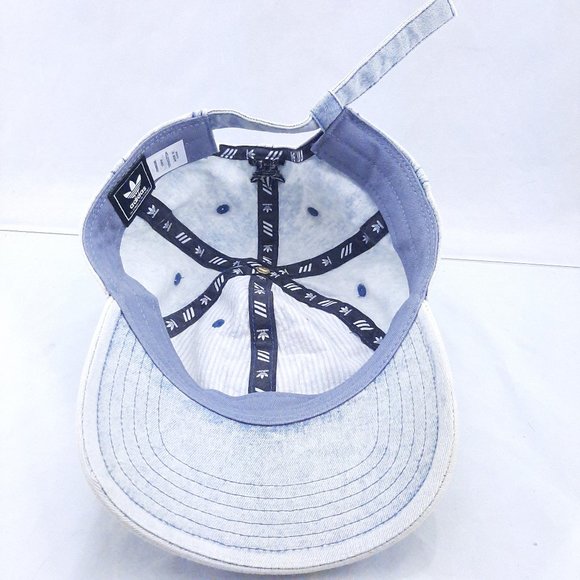 Adidas Washed Faded Denim Look Baseball Hat Cap Relaxed fit - Picture 7 of 8